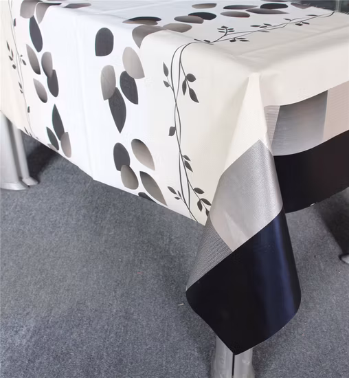 Nonwoven Technics and Plain Style PVC Tablecloth